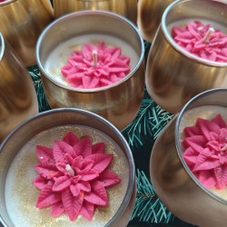 Bougie de Noël , Fleur de Noël